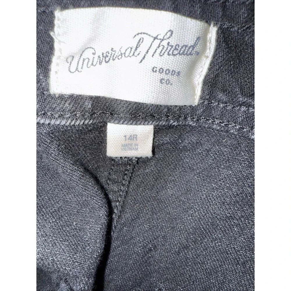 Universal Thread Women's High-Rise Sailor Wide Leg Ankle Jeans in Black Denim 14